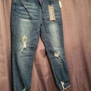 Denim joggers